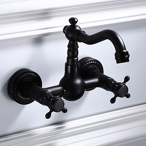 

Bathroom Sink Faucet - Wall Mount Multi-Ply Wall Mounted Two Handles Two HolesBath Taps
