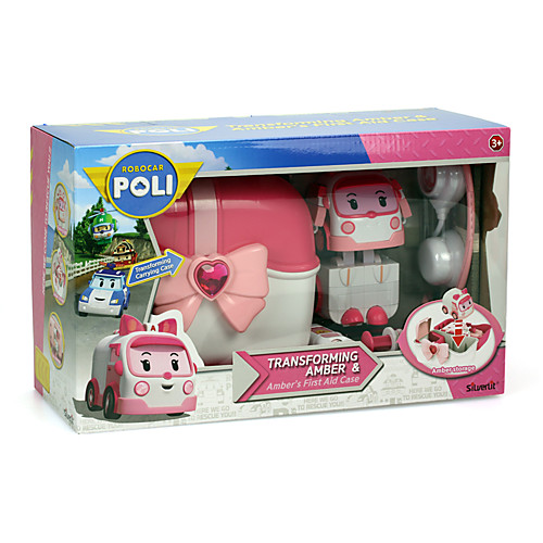 

1:16 Toy Car Robot Ambulance Vehicle Transformable Cute Adorable PVC / Vinyl Plastic Mini Car Vehicles Toys for Party Favor or Kids Birthday Gift