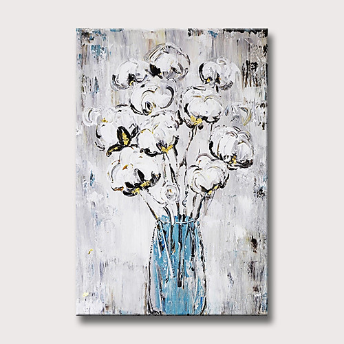 

Oil Painting Hand Painted Vertical Abstract Modern Rolled Canvas (No Frame)