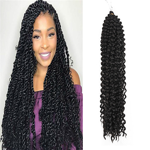 

Braiding Hair Curly Wavy Twist Braids Afro Kinky Braids Curly Braids Synthetic Hair 100% kanekalon hair 3-Pack Hair Braids Natural Color 18 Heat Resistant Synthetic Adorable Halloween Party