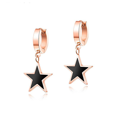 

Women's Drop Earrings Geometrical Star Precious Simple Modern Stainless Steel Earrings Jewelry Rose Gold For Party Engagement Club Bar Promise 1 Pair