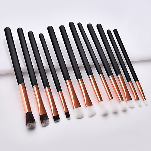

Professional Makeup Brushes Eyeshadow Brush 12pcs Portable Travel Eco-friendly Professional Full Coverage Synthetic Synthetic Hair / Artificial Fibre Brush Wood Makeup Brushes for Eyeliner Brush Lip