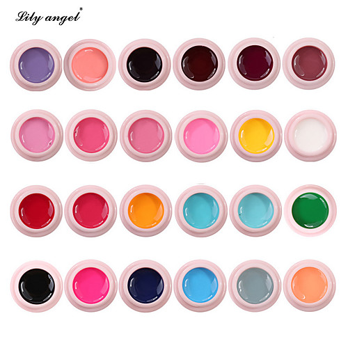 

Lily angel 24 colors set Gel Paint Nail Art Set Colorful painting Gel High Quality Nail Art UV Gel Polish