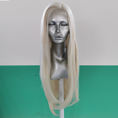 

Synthetic Lace Front Wig Straight Free Part Lace Front Wig Blonde Long Platinum Blonde Synthetic Hair 18-26 inch Women's Women Synthetic Blonde