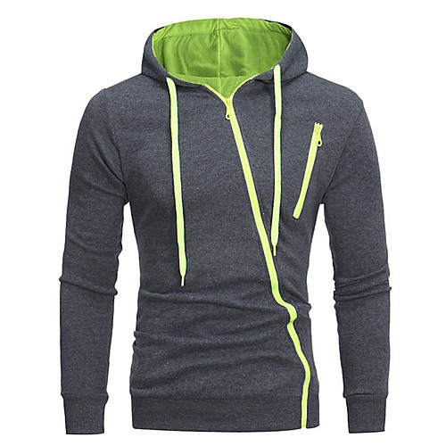 

Men's Hoodie Jacket Zip Up Hoodie Solid Colored Hooded Basic Hoodies Sweatshirts White Black Light gray