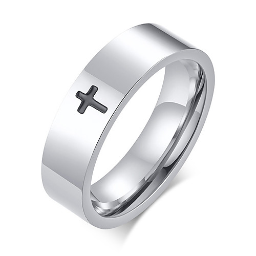 

Band Ring Classic Silver Stainless Steel Cross Unique Design Classic Trendy 1pc 8 9 10 11 12 / Men's