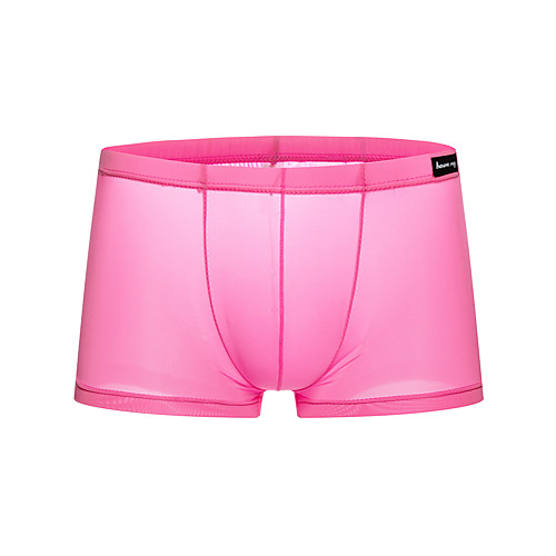 

Men's Basic Boxers Underwear - Asian Size 1 Piece Low Waist Black Light Blue White M L XL