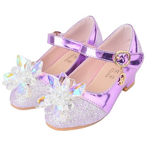 

Girls' Heels Flower Girl Shoes Halloween Christmas PU Little Kids(4-7ys) Purple Pink Summer