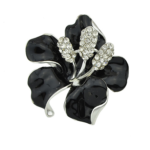 

Women's Brooches Flower Stylish Unique Design Sweet Brooch Jewelry Black Gold / Pink White For Daily Work Festival