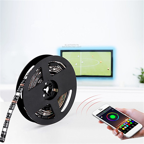 

2m Flexible LED Strip Lights RGB Tiktok Lights 60 LEDs SMD5050 2 x USB Connecting Line 1 set RGB APP Control USB Party USB Powered IP65