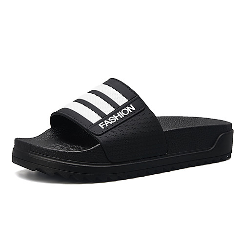 

Men's Comfort Shoes PU Spring & Summer Classic / Casual Slippers & Flip-Flops Breathable Black / White / Black / Red / Black / Blue