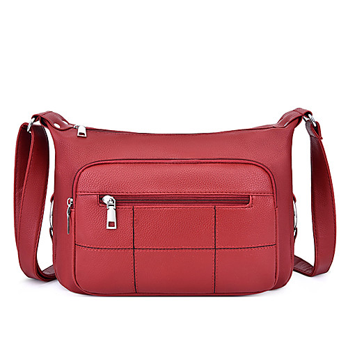 

Women's Zipper PU Crossbody Bag Solid Color Black / Brown / Blushing Pink