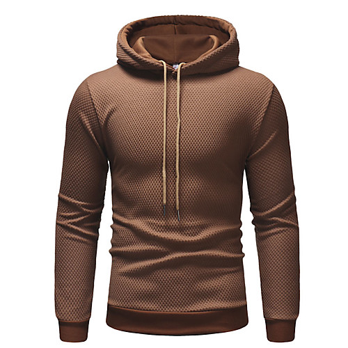 

Men's Plus Size Hoodie Solid Colored Hooded Casual Sports Black Blue Dark Gray Brown US32 / UK32 / EU40 US34 / UK34 / EU42 US36 / UK36 / EU44