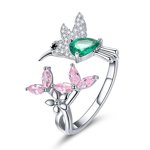 

Ring AAA Cubic Zirconia Silver S925 Sterling Silver Sweet 1pc Adjustable / Women's / Open Ring / Daily