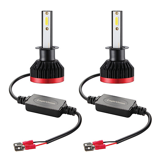 

2PCS Mini Led Bulb Car Headlight Super White H1 100W 20000LM 6000K Car Headlight 2 DOB Chips Full Beam Angle Waterproof IP67