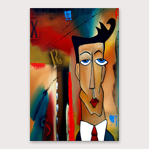 

Oil Painting Hand Painted Vertical Abstract Modern Stretched Canvas