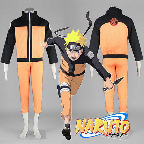 

Inspired by Naruto Naruto Uzumaki Anime Cosplay Costumes Japanese Cosplay Suits Patchwork Long Sleeve Coat Pants For Men's Women's