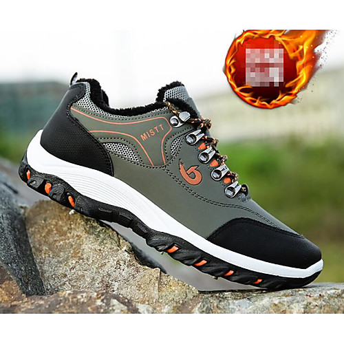 

Men's Comfort Shoes Fall Sporty / Casual Athletic Daily Outdoor Trainers / Athletic Shoes Hiking Shoes PU Breathable Non-slipping Wear Proof Yellow / Light Green / Black Color Block