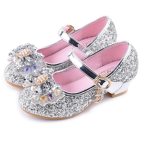 

Girls' Flower Girl Shoes PU Heels Little Kids(4-7ys) Red / Pink / Silver Summer