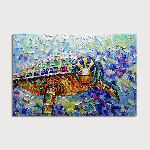 

Oil Painting Hand Painted Horizontal Animals Modern Rolled Canvas (No Frame)