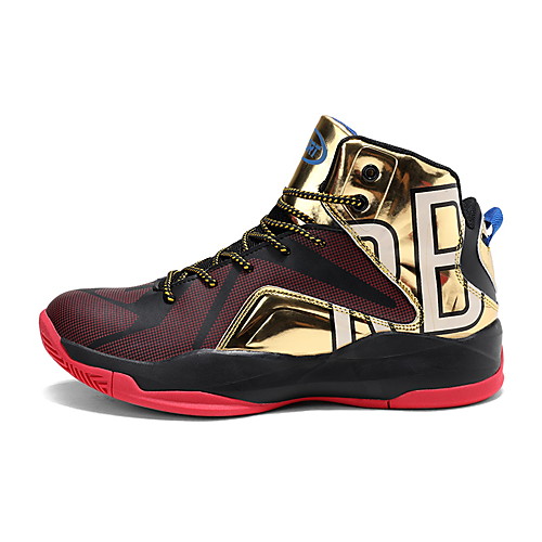 

Men's Comfort Shoes PU Spring & Summer Sporty / Preppy Basketball Shoes Basketball Shoes / Walking Shoes Breathable Color Block Gold / Rainbow / Slogan
