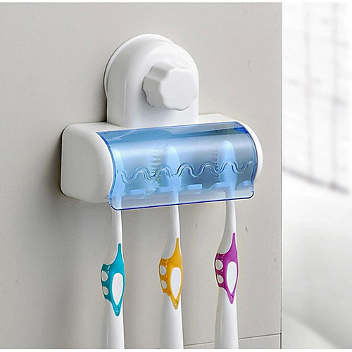

5 Racks Dust-proof Toothbrush Holder for the Bathroom Kitchen Family Holder For Toothbrushs Suction Holder Wall Stand Hook