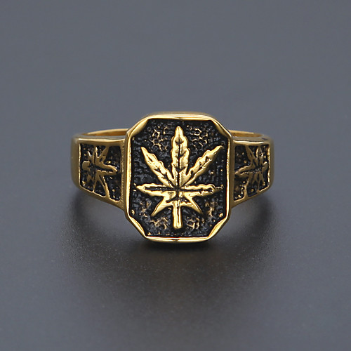 

Band Ring Sculpture Gold Copper Alloy Leaf Stylish Simple European 1pc 8 9 10 11 / Men's / Statement Ring