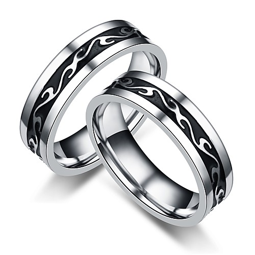 

Men's Band Ring Ring Tail Ring 1pc Silver Titanium Steel Circular Vintage Basic Fashion Gift Jewelry