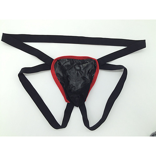 

Men's Lace G-string Underwear - Asian Size 1 Piece Low Waist Black Purple Blue M L XL