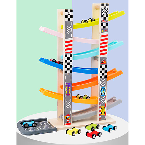 

Track Rail Car Ramp Racer Wooden Relieves ADD, ADHD, Anxiety, Autism Decompression Toys Parent-Child Interaction Car Race Car All Kids Toy Gift