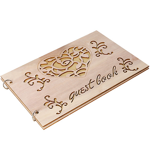 

Guest Book Wood Creative With Metal Guest Book