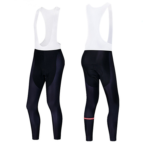 

MAKOSHARK Men's Women's Cycling Bib Tights Bike Bib Tights Pants Bottoms Breathable Quick Dry Sweat-wicking Sports Solid Color Polyester Lycra Black / White Mountain Bike MTB Road Bike Cycling