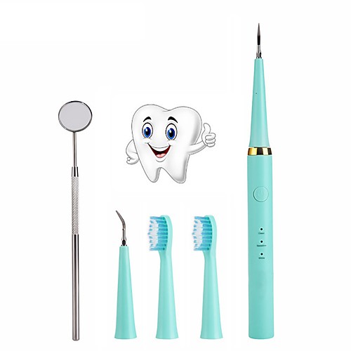 

Tooth Cleaner Kit Teeth Whitening Cleaning Stains Scraper Remover Dental Mirror High Frequency Vibration Toothbrush