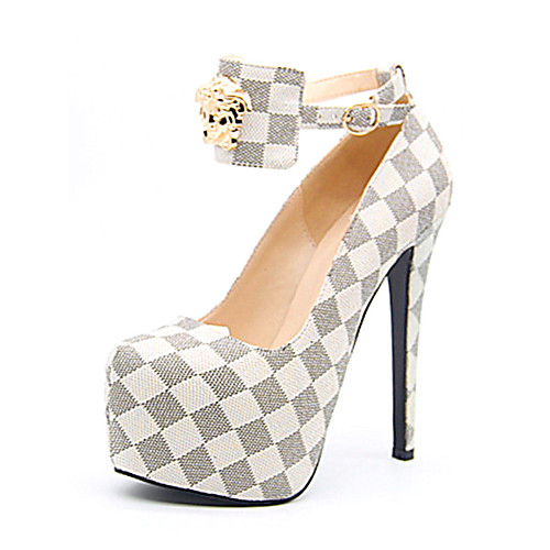 

Women's Heels Stiletto Heel Round Toe PU Spring & Fall White