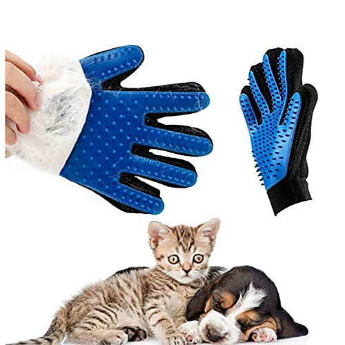 

Nicrew Glove For Cats Cat Grooming Pet Dog Hair Deshedding Brush Comb Glove For Pet Dog Finger Cleaning Massage Glove For Animal