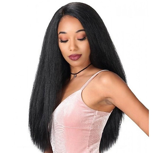 

Long Yaki Straight Hair Wigs Synthetic Wig for Women Kinky Straight Natural Black Afro Kinky Wigs