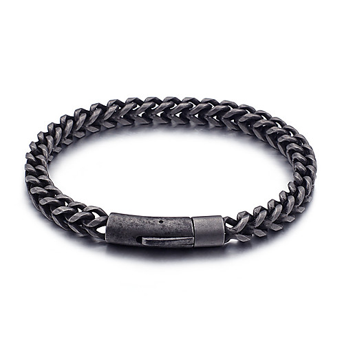 

Men's Women's Vintage Bracelet Bracelet Link Bracelet Thick Chain Precious Statement Unique Design Baroque Trendy Gothic Titanium Steel Bracelet Jewelry Silver For Gift Daily Carnival Street Club