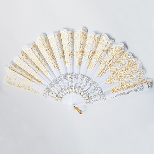 

4pcs Plastic Folding Hand Fans Wedding Favours Wedding Supplies Gift 24cm Long