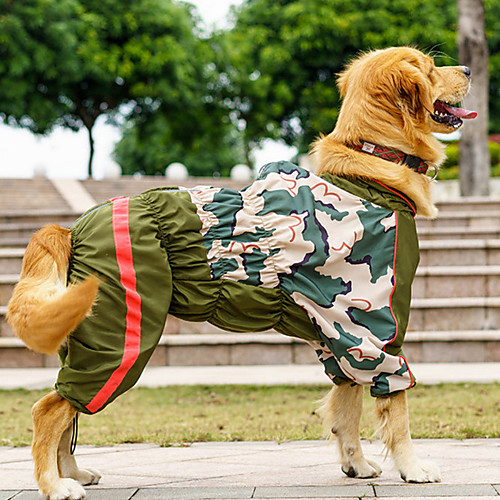 

Dog Rain Coat Waterproof Dog Clothes Waterproof Camouflage Color Costume Large Dog Husky Labrador Golden Retriever Waterproof Material Color Block Camouflage Sports & Outdoors Color Block XXXS XXS XS