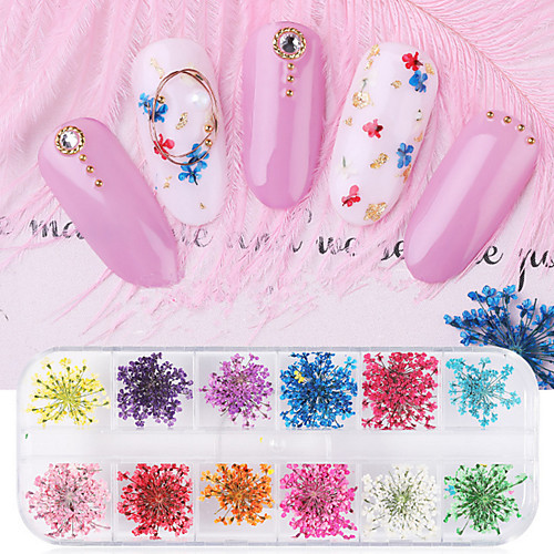 

1 pcs Universal Dried Flower Nail Jewelry For Finger Nail Flower Series Floral / Botanicals nail art Manicure Pedicure Daily Stylish / Romantic