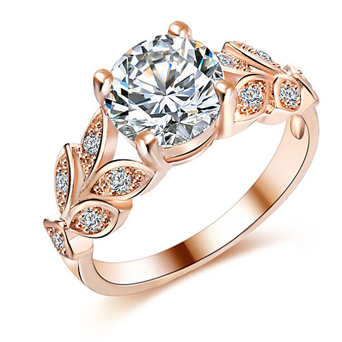 

Women's Ring 1pc Silver Rose Gold Copper Circular Basic Korean Fashion Festival Jewelry