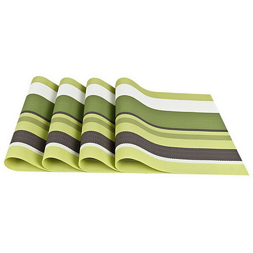 

4Pcs Geometric Pattern Kitchen Placemat Dining Table Mat Drink Coaster PVC Pad Cup Mat Home Decor