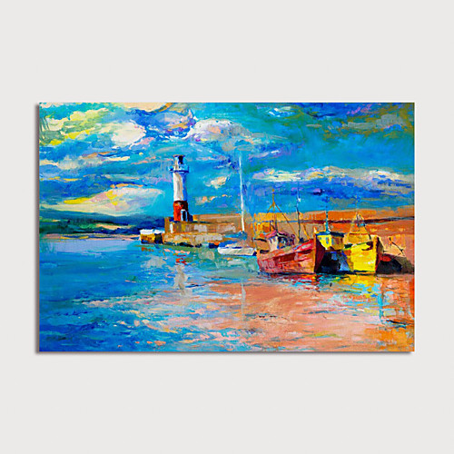 

Oil Painting Hand Painted Horizontal Abstract Landscape Modern Stretched Canvas