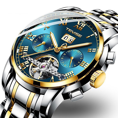 

Tevise Men's Mechanical Watch Automatic self-winding Formal Style Stylish Stainless Steel Black / Silver / Gold 30 m Water Resistant / Waterproof Calendar / date / day Shock Resistant Analog Luxury
