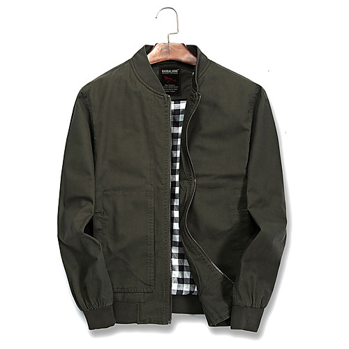 

Men's Hiking Jacket Hiking Windbreaker Military Tactical Jacket Winter Outdoor Solid Color Thermal Warm Lightweight Windproof Breathable Jacket Top Cotton Hunting Fishing Climbing Army Green Khaki