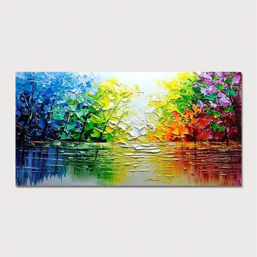 

Oil Painting Hand Painted Horizontal Abstract Landscape Modern Stretched Canvas