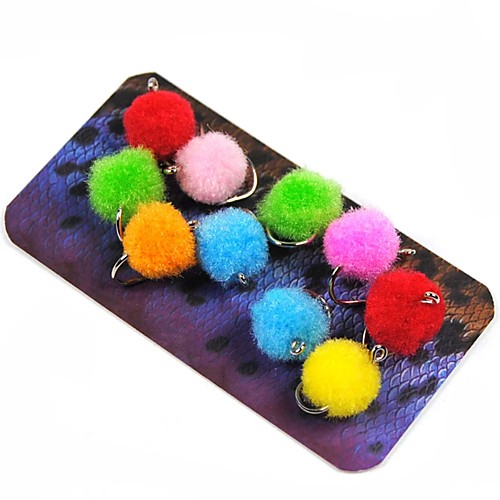 

10 pcs Fishing Lures Flies Sinking Bass Trout Pike Fly Fishing
