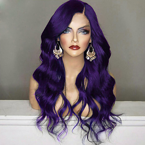 

Synthetic Wig Body Wave Jenner Middle Part Wig Very Long Brown Natural Black Purple Red Synthetic Hair 26 inch Women's Party Women Synthetic Red Brown