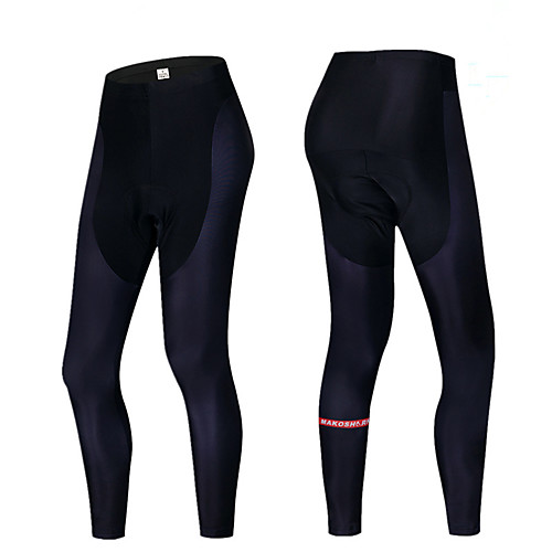 

MAKOSHARK Men's Cycling Tights Bike Pants Bottoms Breathable Moisture Wicking Quick Dry Sports Solid Color Polyester Lycra Black / Black / White Mountain Bike MTB Road Bike Cycling Clothing Apparel