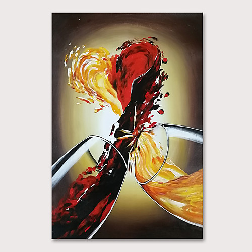 

Oil Painting Hand Painted - Abstract Still Life Modern Rolled Canvas